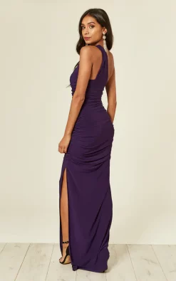 Revie London Angelina Purple One Shoulder Maxi Bridesmaid Dress -DRESSES SHOP 2018 09 12 Tom Shree Revie99750