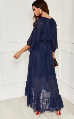 Bella And Blue Navy Plunge Maxi Dress -DRESSES SHOP 2019 03 14 Ella Naomi LilahRose32274