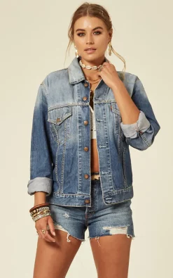 Denim Stories Vintage Wash Denim Jacket With Embroidery -DRESSES SHOP 2019 05 31 Tom Arabella DenimStories83092