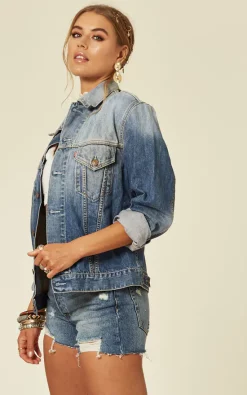 Denim Stories Vintage Wash Denim Jacket With Embroidery -DRESSES SHOP 2019 05 31 Tom Arabella DenimStories83106