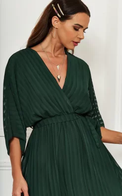 Bella And Blue Forest Green Plunge Maxi Dress -DRESSES SHOP 2019 11 13 Susie Naomi BellaAndBlue 224923