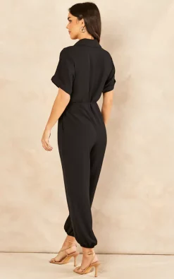 Jenerique Black Jumpsuit With Pockets -DRESSES SHOP 2020 03 03 Jen Mollie Jenerique8862