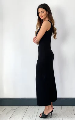 Pieces Sleeveless Maxi Dress With Scoop Neck In Black -DRESSES SHOP 2020 03 27 Megan Naomi Pieces27