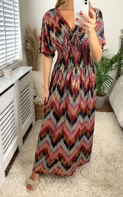 KURT MULLER Red Metallic Missoni Print Crossover Maxi Dress 7 KURT MULLER Red Metallic Missoni Print Crossover Maxi Dress -DRESSES SHOP 2021 04 23 cara kurtmuller 26 04 2021 00 40 05