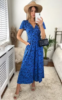 Jolie Moi Sandra Jumpsuit, Blue Animal