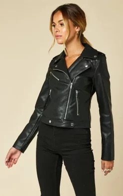 Noisy May Leather Look Biker Jacket In Black -DRESSES SHOP 2021 07 29 SF Elissa NoisyMay6160