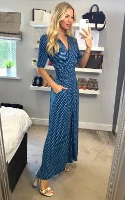 JOLIE MOI Macara Viscose Maxi Dress, Blue Geo -DRESSES SHOP 2021 08 05 sasha jolliemoi 03 08 2021 12 08 20