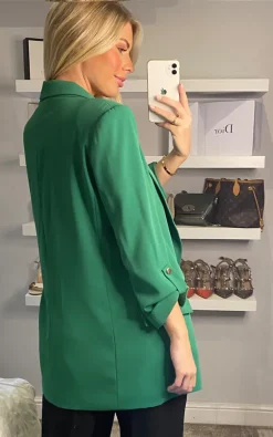 LIENA Exclusive Oversized Blazer In Green -DRESSES SHOP 2021 10 26 Sasha Liena10