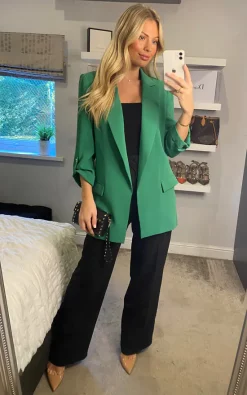 LIENA Exclusive Oversized Blazer In Green -DRESSES SHOP 2021 10 26 Sasha Liena6
