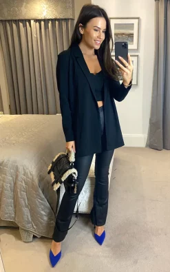 JDY Long Blazer In Black 6 JDY Long Blazer In Black -DRESSES SHOP 2022 01 06 megan wholesale40