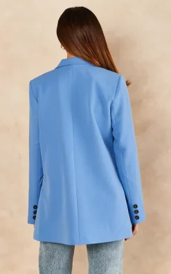 Jenerique Oversize Longline Blazer With 4 Buttons And Pockets In Light Blue -DRESSES SHOP 2022 01 21 JEN Naomi Jenerique29806