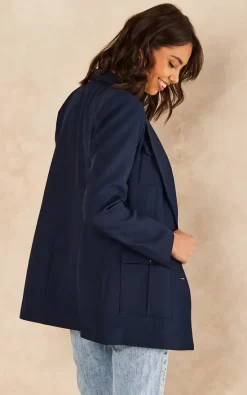 Jenerique Oversize Longline Blazer With 4 Pockets In Dark Navy 7 Jenerique Oversize Longline Blazer With 4 Pockets In Dark Navy -DRESSES SHOP 2022 01 21 JEN Nayha Jenerique29568
