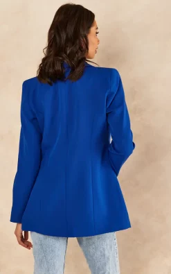Jenerique Oversize Longline Blazer With 4 Pockets In Sax Blue -DRESSES SHOP 2022 01 21 JEN Nayha Jenerique29840