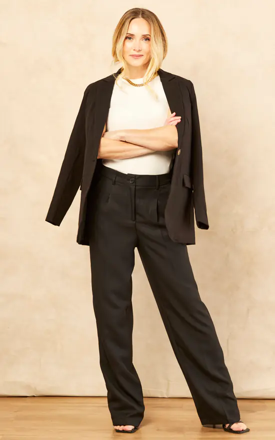 Object Single Breast Blazer In Black 2 Object Single Breast Blazer In Black - Image 2