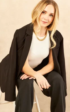 Object Single Breast Blazer In Black 6 Object Single Breast Blazer In Black -DRESSES SHOP 2022 02 03 Tom Francine Object37739