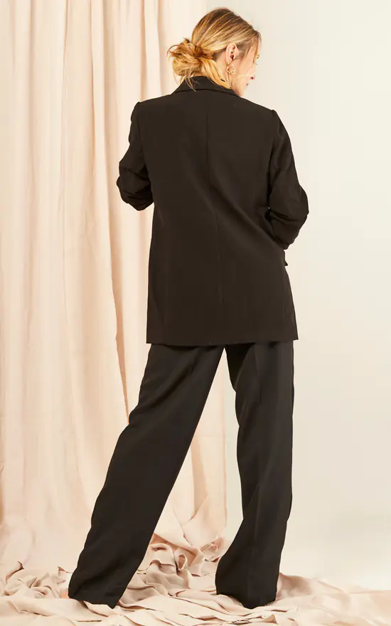 Object Single Breast Blazer In Black 4 Object Single Breast Blazer In Black - Image 4