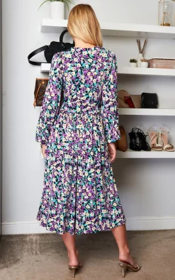 Jolie Moi Libby Midi Dress, Blue Floral -DRESSES SHOP 2022 02 10 Sasha JolieMoi101