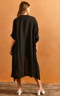 Bella And Blue Long Waterfall Cardigan In Black -DRESSES SHOP 2022 03 01 TOM Tia Bella Blue6089