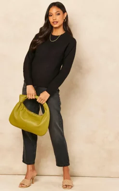 JJXX Knitted Long Sleeve Top In Black