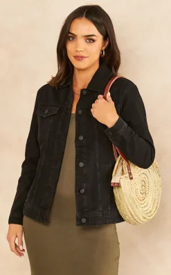 Noisy May Oversize Denim Jacket In Black