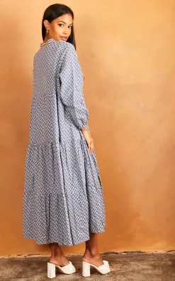 Bella And Blue Geometric Print Long Sleeve Maxi Dress In Blue 7 Bella And Blue Geometric Print Long Sleeve Maxi Dress In Blue -DRESSES SHOP 2022 03 31 Jen Julia Bella Blue22344