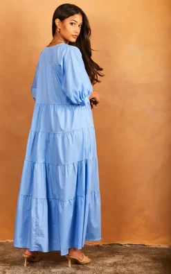Øst London Tiered Maxi Smock Dress Light Blue -DRESSES SHOP 2022 03 31 Jen Julia OST23868