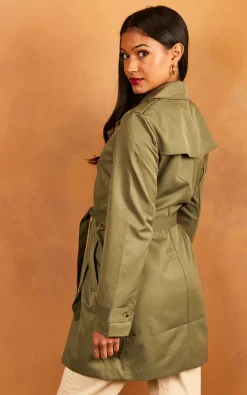 Vila Double Breasted Trench Coat In Green 6 Vila Double Breasted Trench Coat In Green -DRESSES SHOP 2022 04 25 Jen Julia Vila32297
