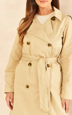 Object Double Breasted Trench Coat In Beige -DRESSES SHOP 2022 04 28 Jen Naomi Object39531