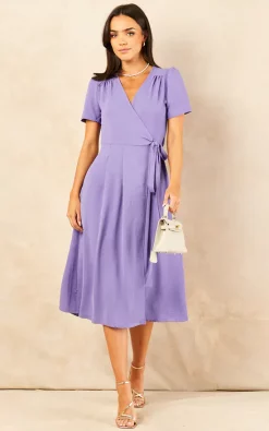 Øst London Vera Midi Wrap Dress Lilac -DRESSES SHOP 2022 05 10 Mollie OST41326