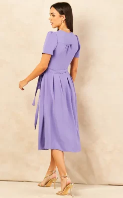 Øst London Vera Midi Wrap Dress Lilac -DRESSES SHOP 2022 05 10 Mollie OST41338