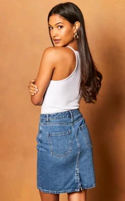 ONLY Mom Fitted Denim Skirt In Blue -DRESSES SHOP 2022 05 26 SF TOM Julia Only36773