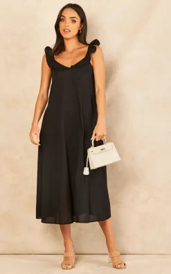 ONLY Frill Strap Midi Dress In Black -DRESSES SHOP 2022 05 31 Jen Mollie Only41513
