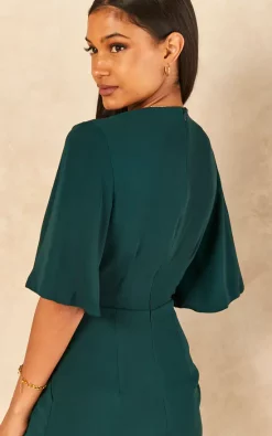 Bella And Blue Kimono Knot Top Playsuit In Green -DRESSES SHOP 2022 06 14 Jen Julia Bella Blue46182