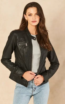 ONLY Faux Leather Jacket In Black -DRESSES SHOP 2022 06 14 Jen SallyAnne Only46066