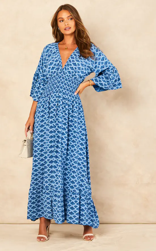 Blue Vanilla Jaxine Geo Print Dress 1 Blue Vanilla Jaxine Geo Print Dress