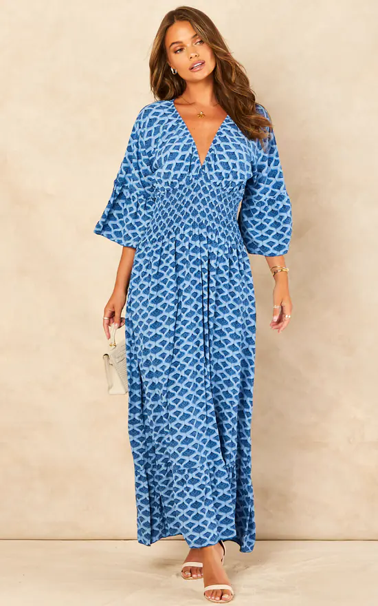 Blue Vanilla Jaxine Geo Print Dress 2 Blue Vanilla Jaxine Geo Print Dress - Image 2
