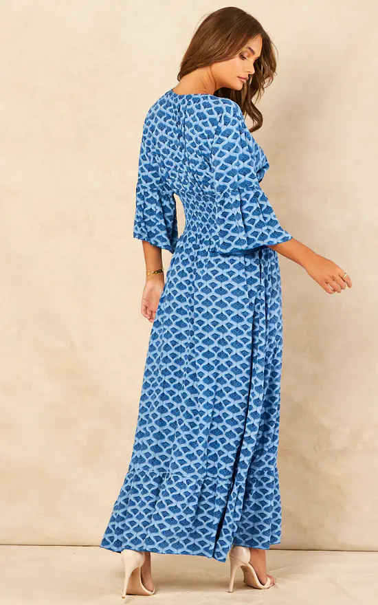 Blue Vanilla Jaxine Geo Print Dress 4 Blue Vanilla Jaxine Geo Print Dress - Image 4