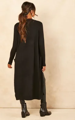 ONLY Longline Knitted Cardigan In Black -DRESSES SHOP 2022 08 03 Jen Shree Only64326
