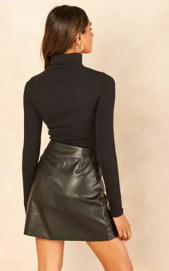 Noisy May Faux Leather Mini Skirt In Black -DRESSES SHOP 2022 08 03 Jen Shrree NoisyMay64902