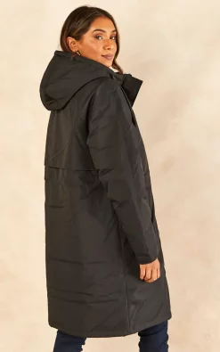 JJXX Hooded Parka Coat In Black -DRESSES SHOP 2022 08 31 Jen Shree JJXX73275