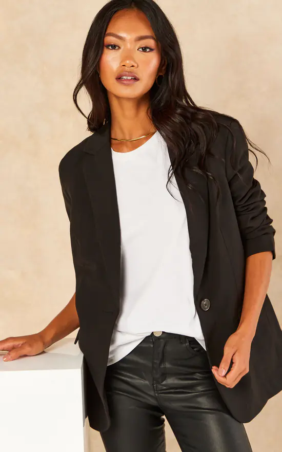 VM Oversized Blazer In Black 2 VM Oversized Blazer In Black - Image 2