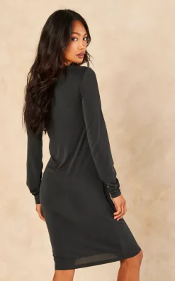 Vila Long Sleeve Midi Dress In Black -DRESSES SHOP 2022 09 06 Jen Cathrina Vila76582