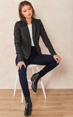 ONLY Black Faux Leather Biker -DRESSES SHOP 2022 09 15 Jen Chynna Only17340