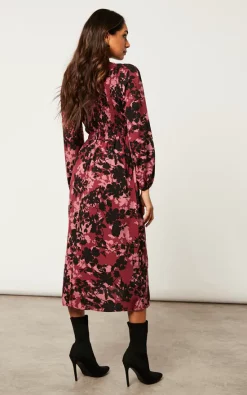 Blue Vanilla Shirred Bust Wrap Midi Dress -DRESSES SHOP 2022 09 27 Jen Shree BlueVanilla1745