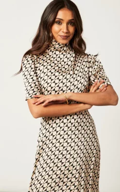 Blue Vanilla Cowl Neck Midi Dress With Angel Sleeve -DRESSES SHOP 2022 09 27 Jen Shree BlueVanilla2442