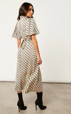 Blue Vanilla Cowl Neck Midi Dress With Angel Sleeve -DRESSES SHOP 2022 09 27 Jen Shree BlueVanilla2453