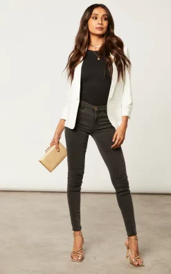 Cutie London Fitted Tailored Blazer Cream -DRESSES SHOP 2022 09 27 Jen Shree Cutie4232