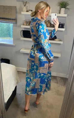 D.Anna Shirt Dress Long Sleeves And Button Through In Patchwork Print -DRESSES SHOP 2022 10 26 Sasha Danna9