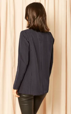 Pieces Pinstripe Blazer In Navy -DRESSES SHOP 2022 11 29 Jen Mollie Pieces25656