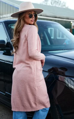 Vila Pink Long Sleeve Knit Cardigan -DRESSES SHOP 2022 12 15 Jen Hannah Vila28748